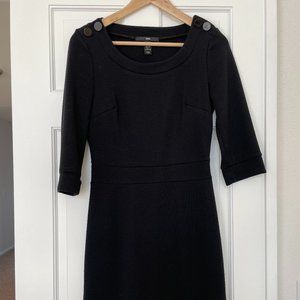 H&M black 3/4 sleeve mod-style dress